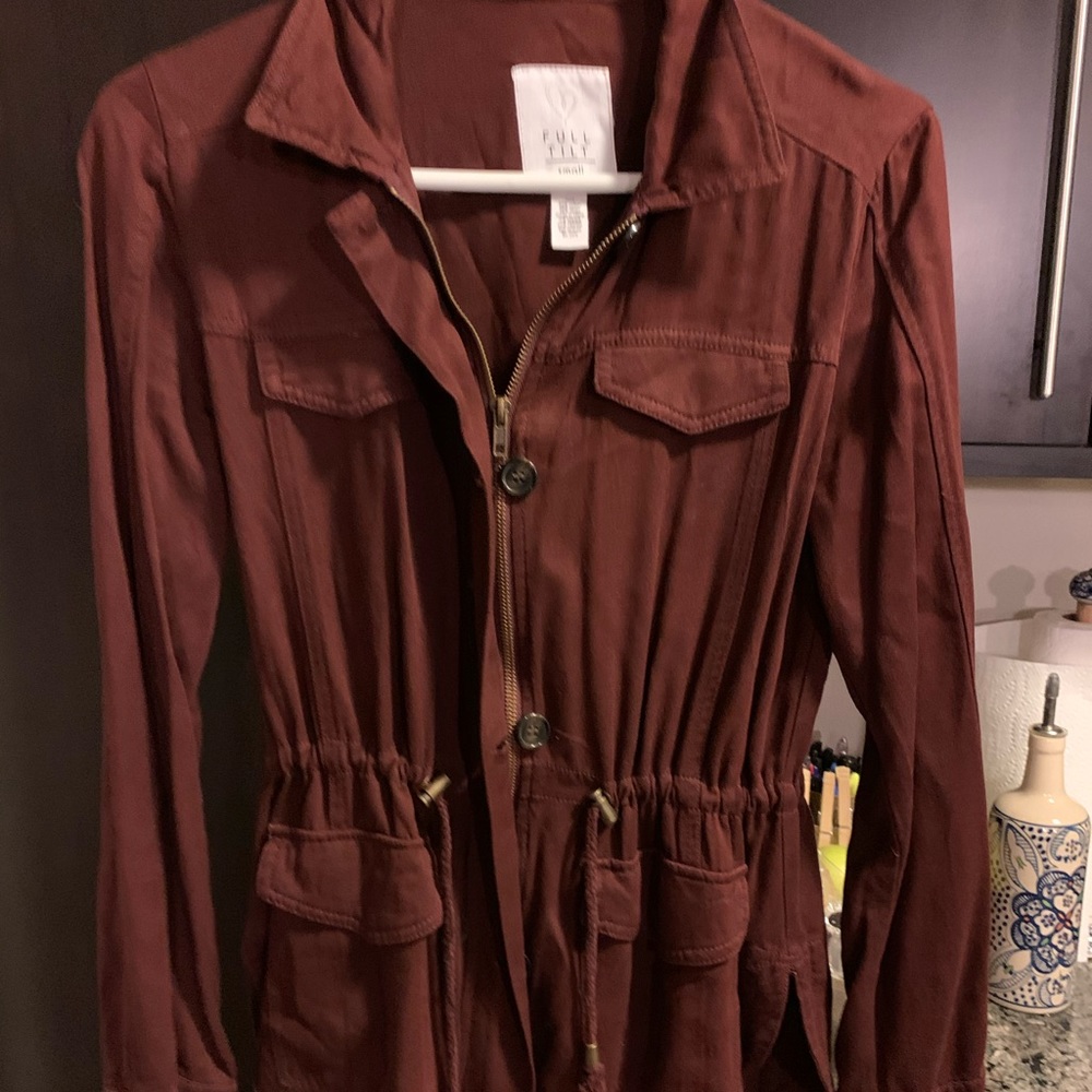 Burgundy Utility Jacket